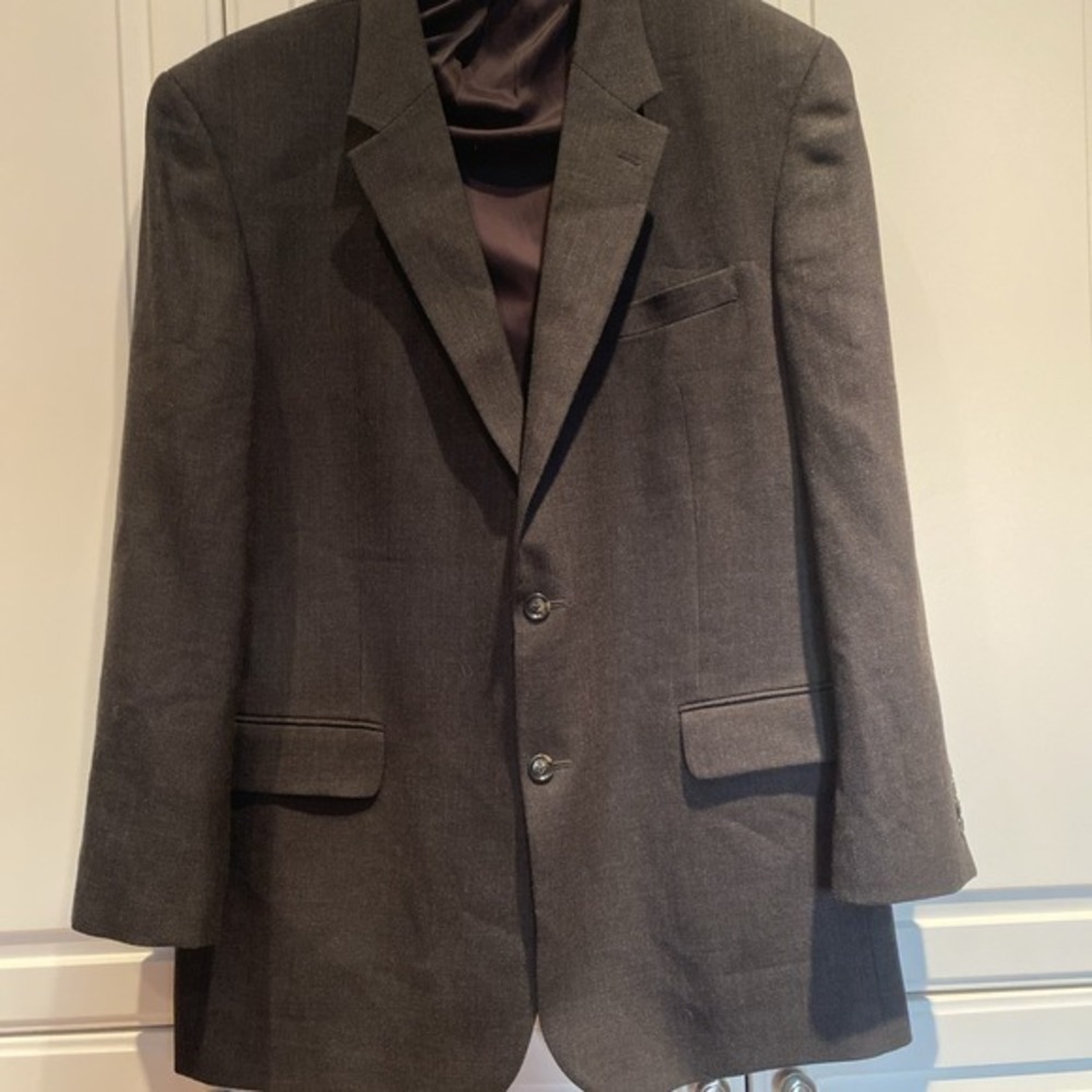 Jos. A. Bank Travelers Collection Suit Jacket Brown‎ Glen Plaid 50L       3612
